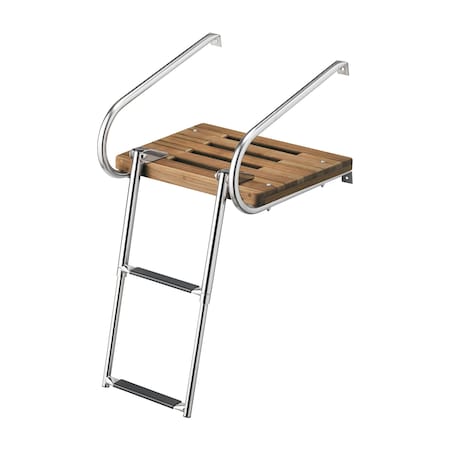 Whitecap Teak Swim Platform with 2-Step Telescoping Ladder 68904